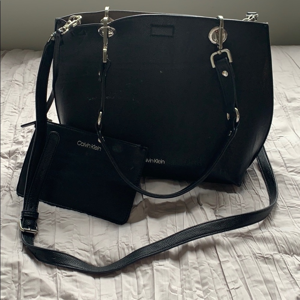 Calvin Klein leather tote